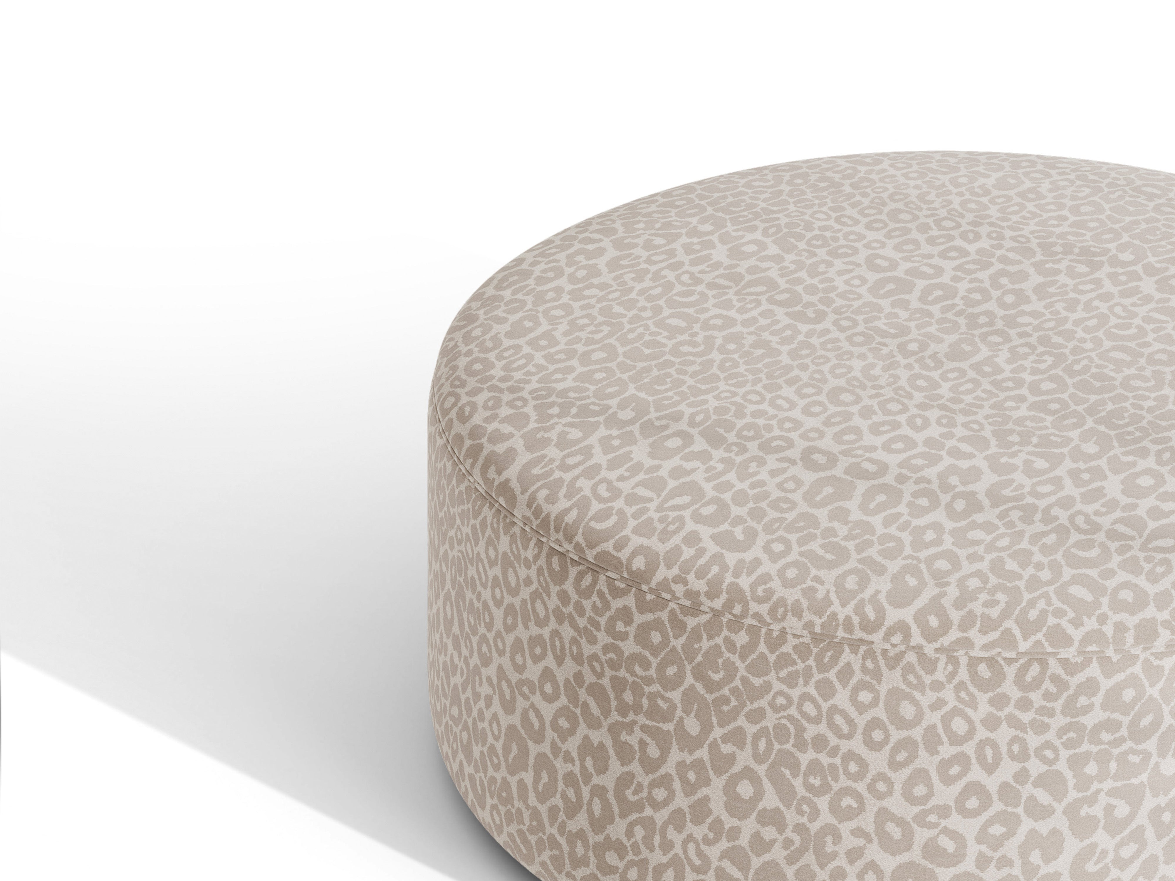 Micadoni Pouf Dia 90cm Chenille Wild Graues Beige