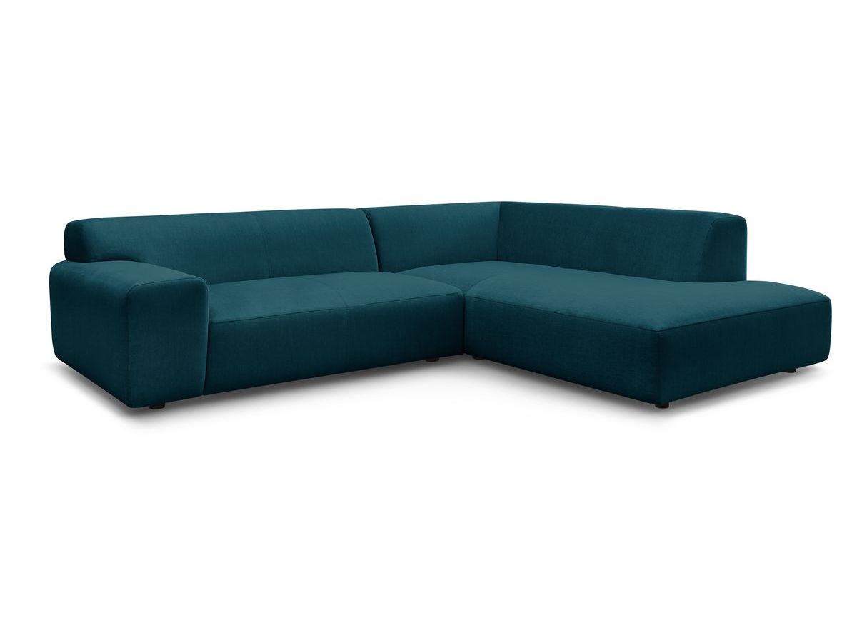 Bobochic Lavena Ecksofa 272 × 220 cm Samt Dunkelblau Ecke rechts