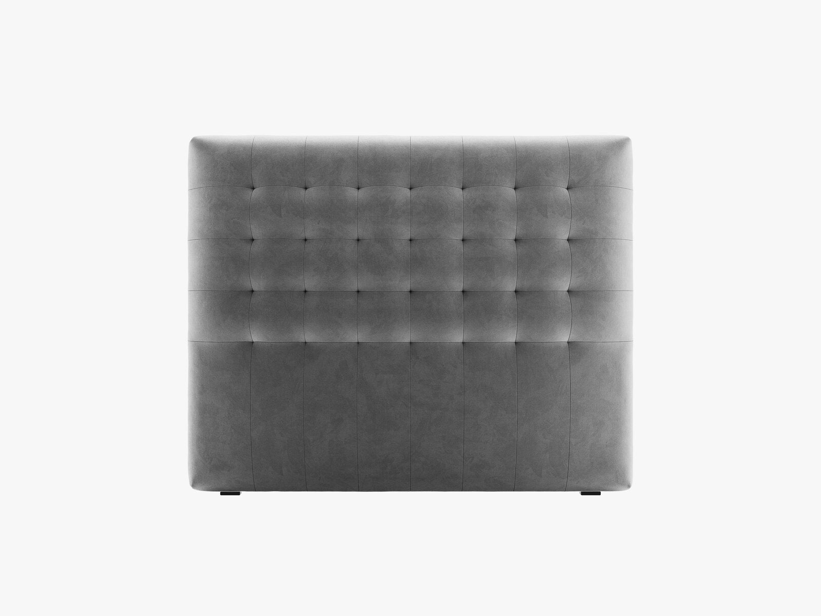 Micadoni Nova Samtiger Kopfteil 120 cm (H 95 cm) Samt Paris Grau 120x95