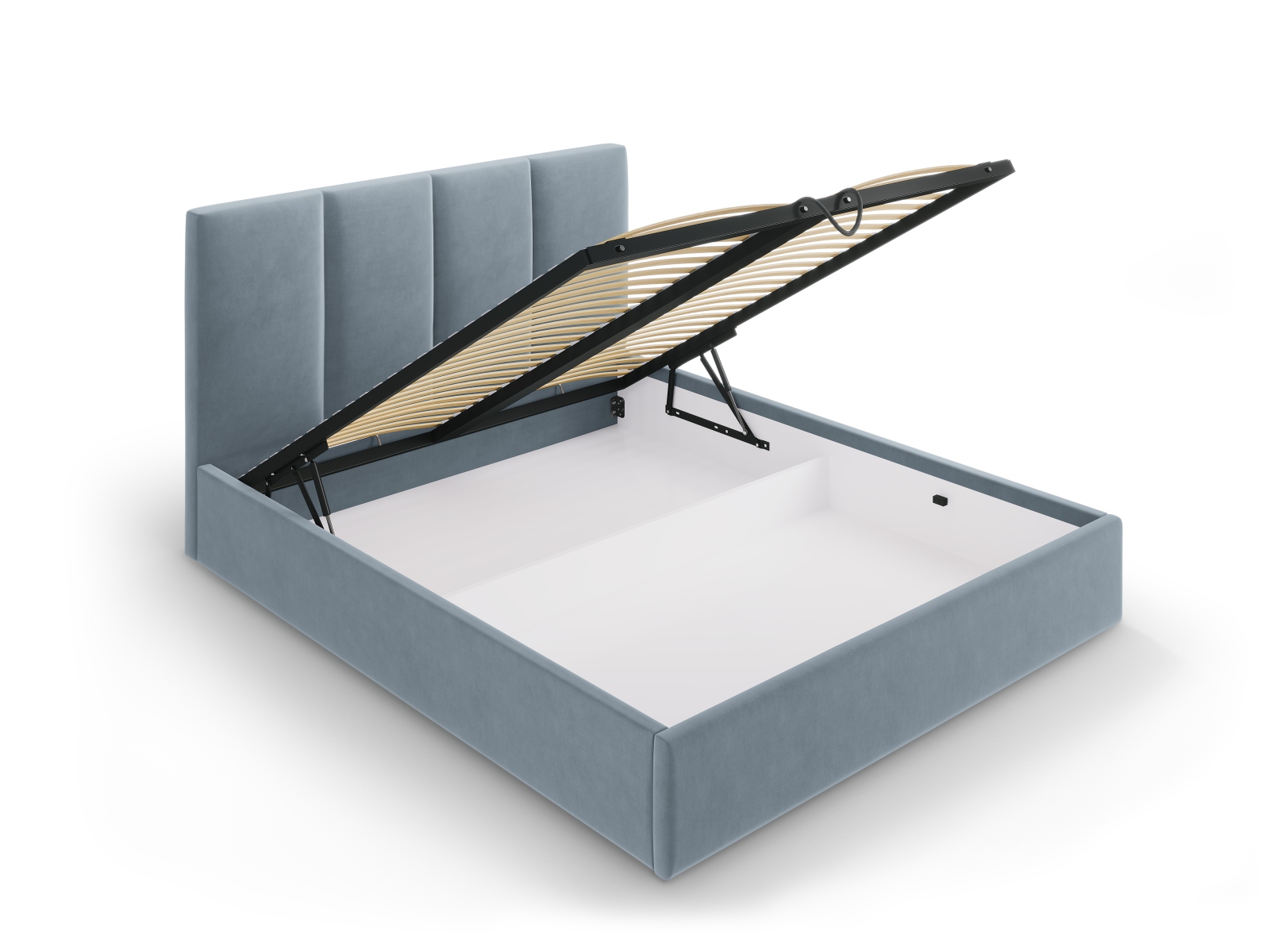 Micadoni Bett Pyla Samt Blau 160x200