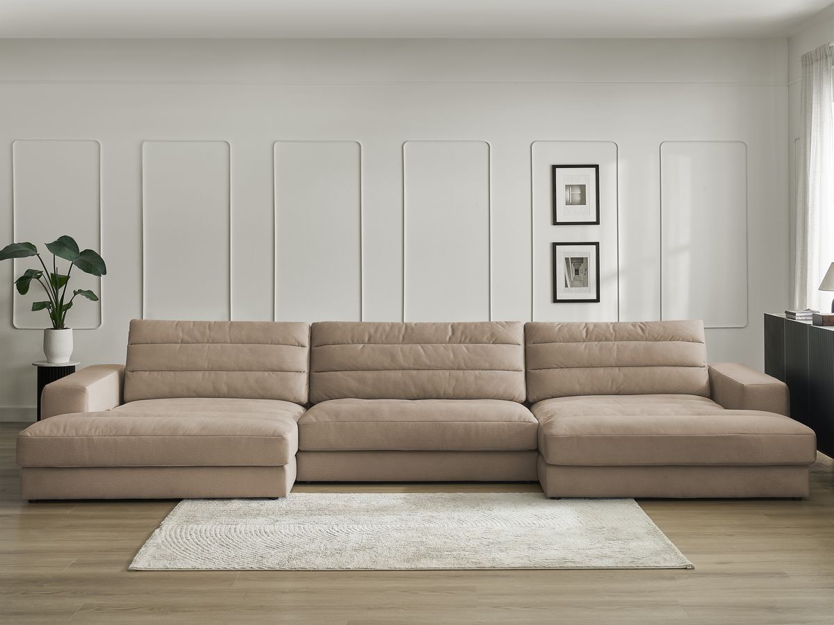 Bobochic Sierra Wohnlandschaft Samt Taupe
