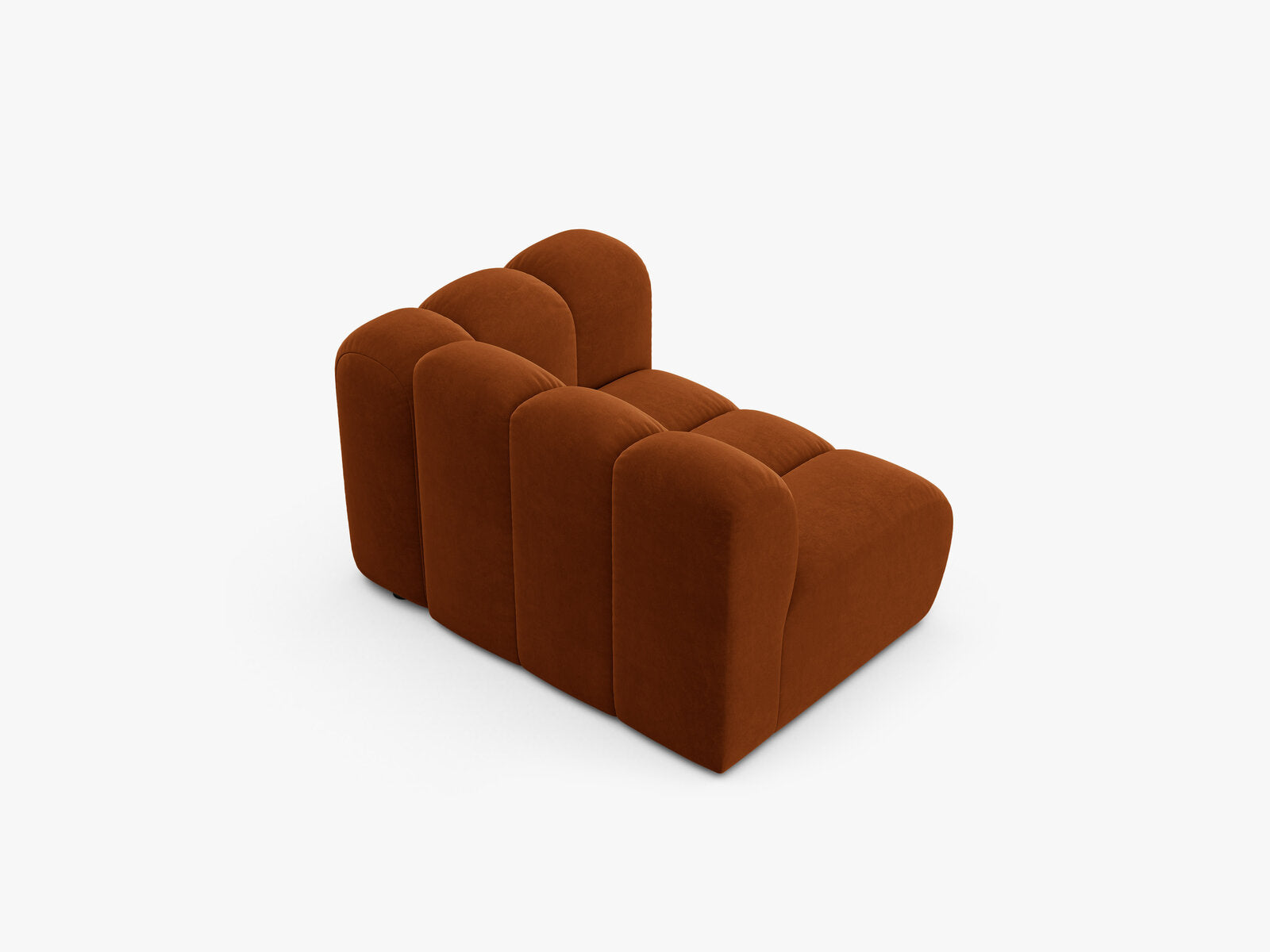 Micadoni Modul Lupine 1-Sitzer Rechts Samt Salvador Terrakotta