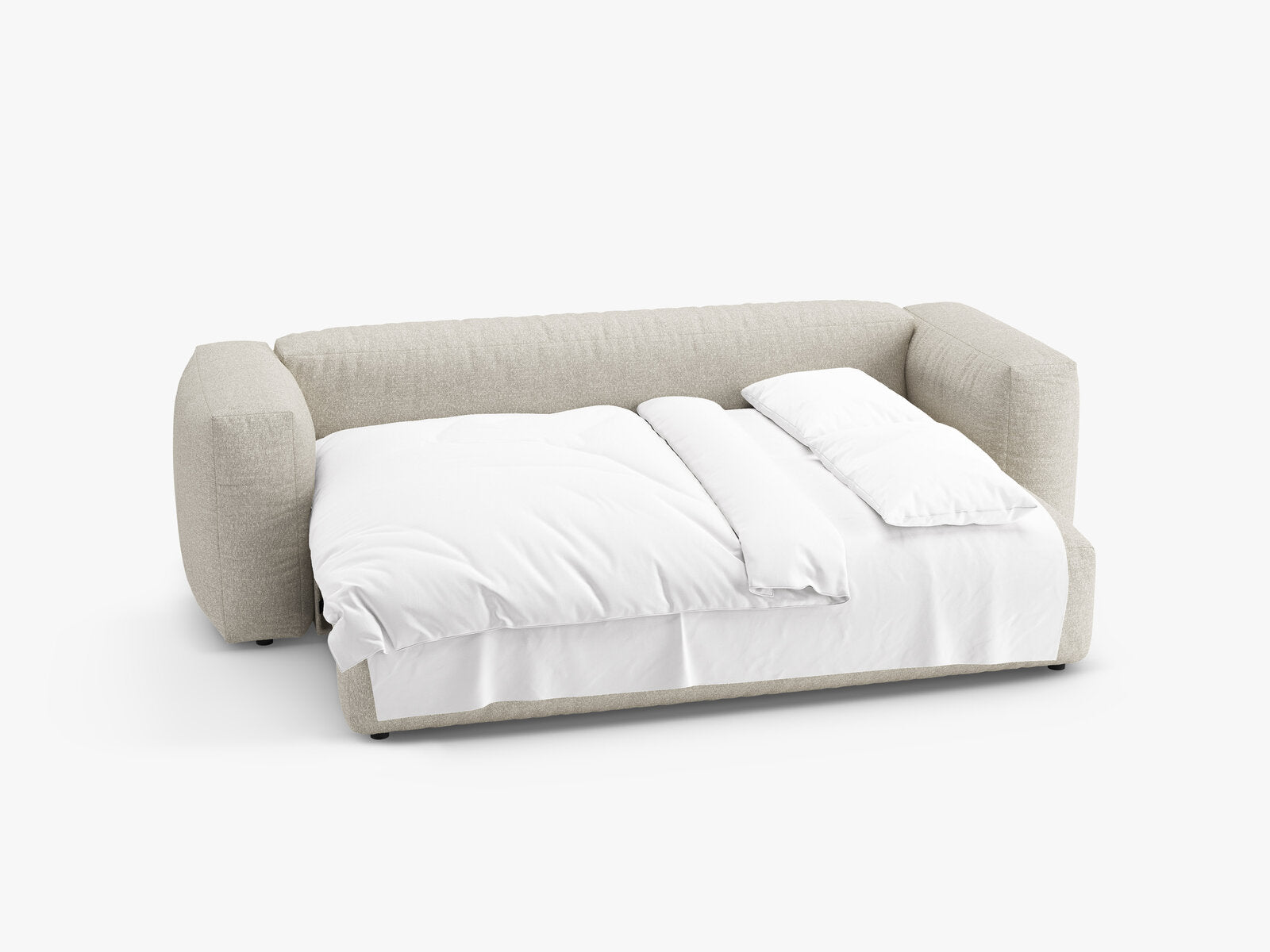 Micadoni Martina Schlafsofa 3-Sitzer Boucle Monet Beige
