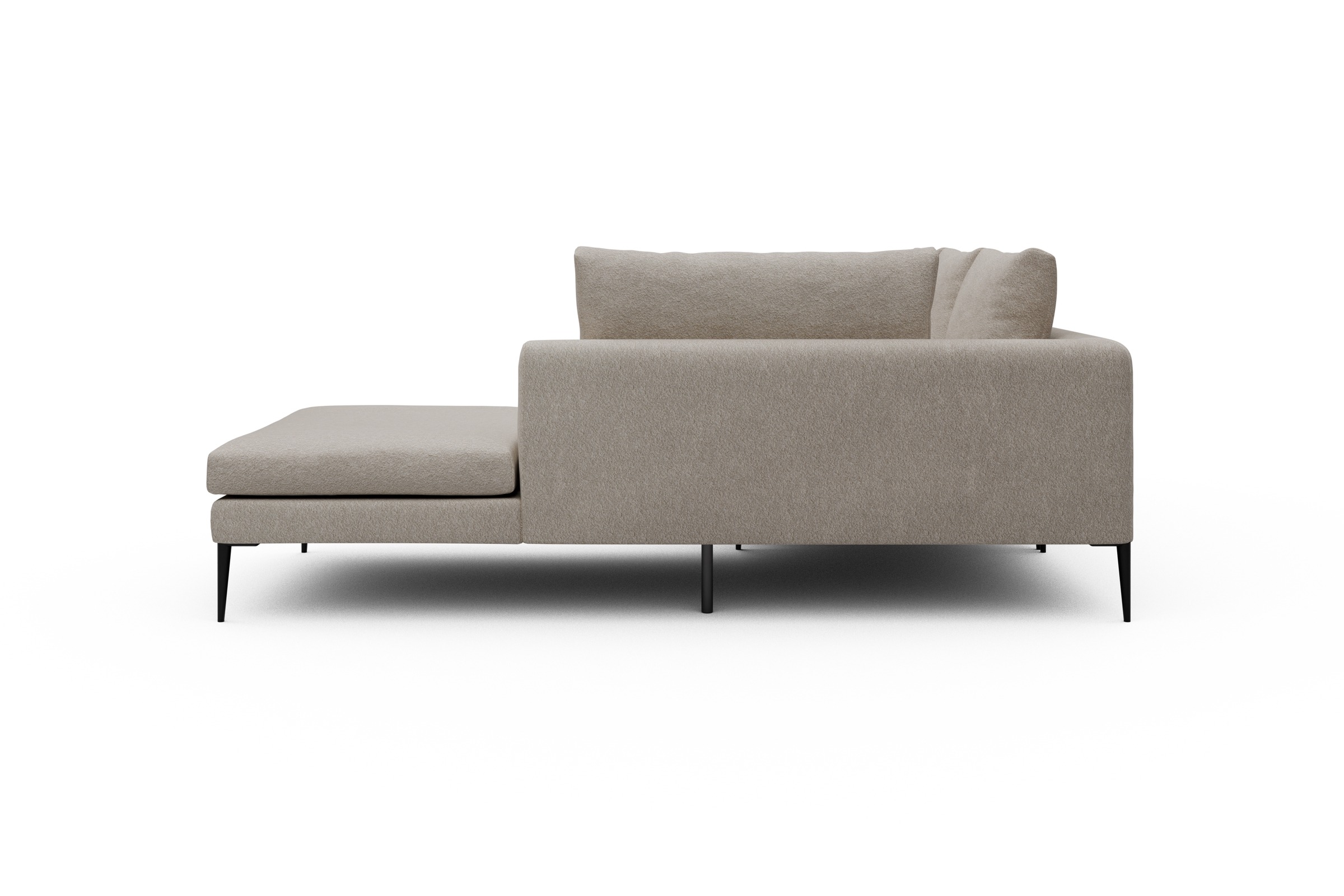 Ecksofa Paul Relax-Ecke rechts mit 2-Sitzer Aivi-Lace-Beige