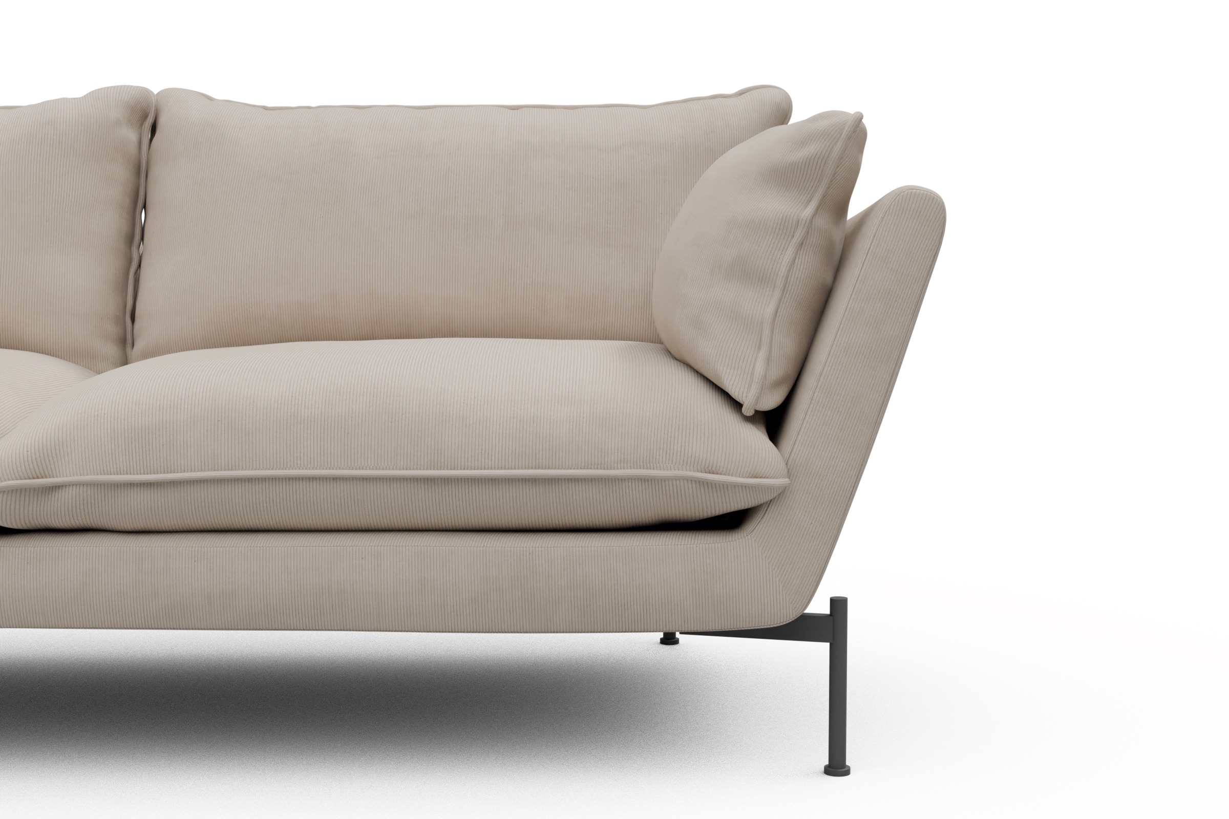 Sofa Anton PREMIUM 3-Sitzer Cordufine-Off-White