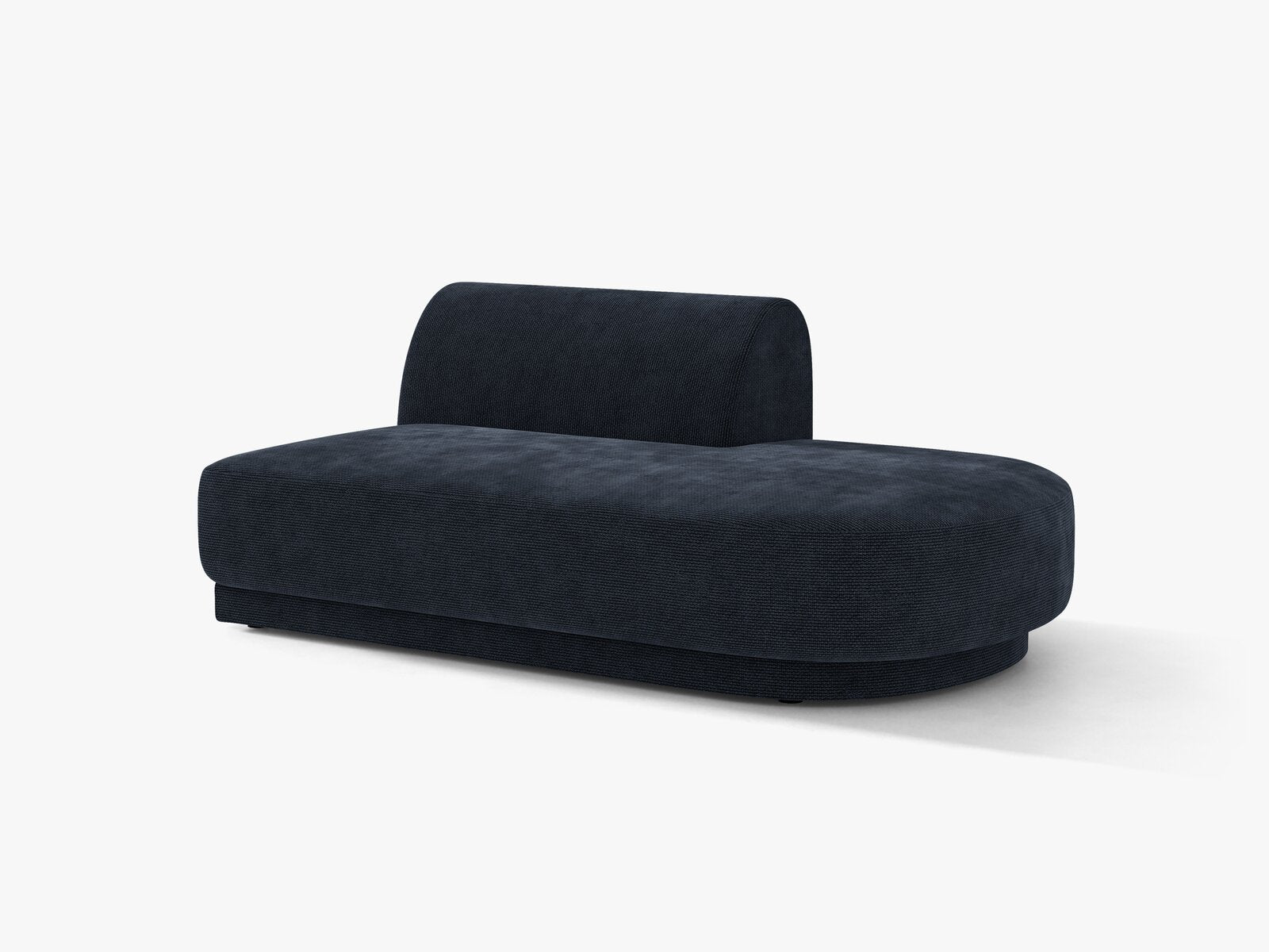 Micadoni 2-Sitzer Sitzmodul offen Miley Chenille Eden Marineblau Rechts