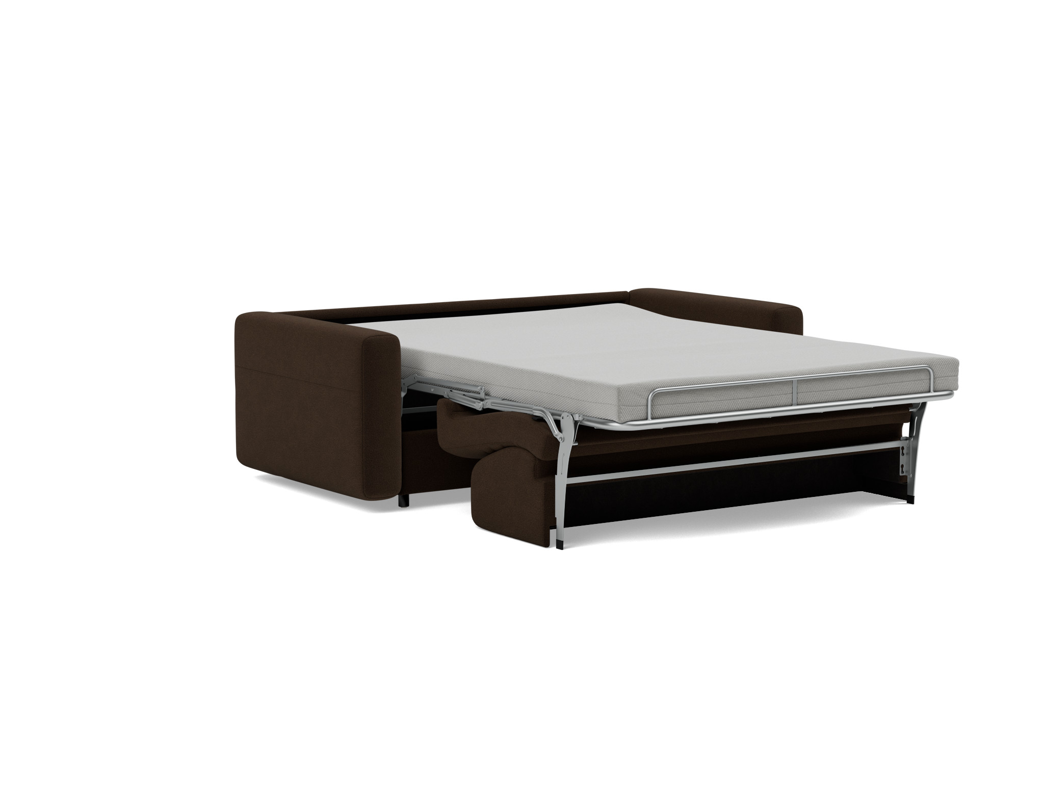 Schlafsofa Killian mit Memory-Matratze 140 Strukturierter Stoff Taura 358-Chocco