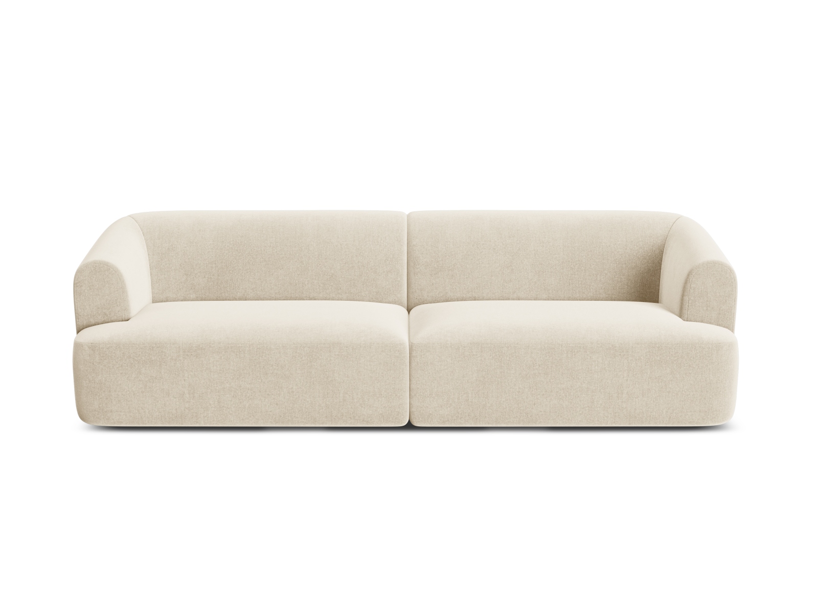 Cosmopolitan Design Sofa Campi 4-Sitzer Samt Vogue Helles Beige