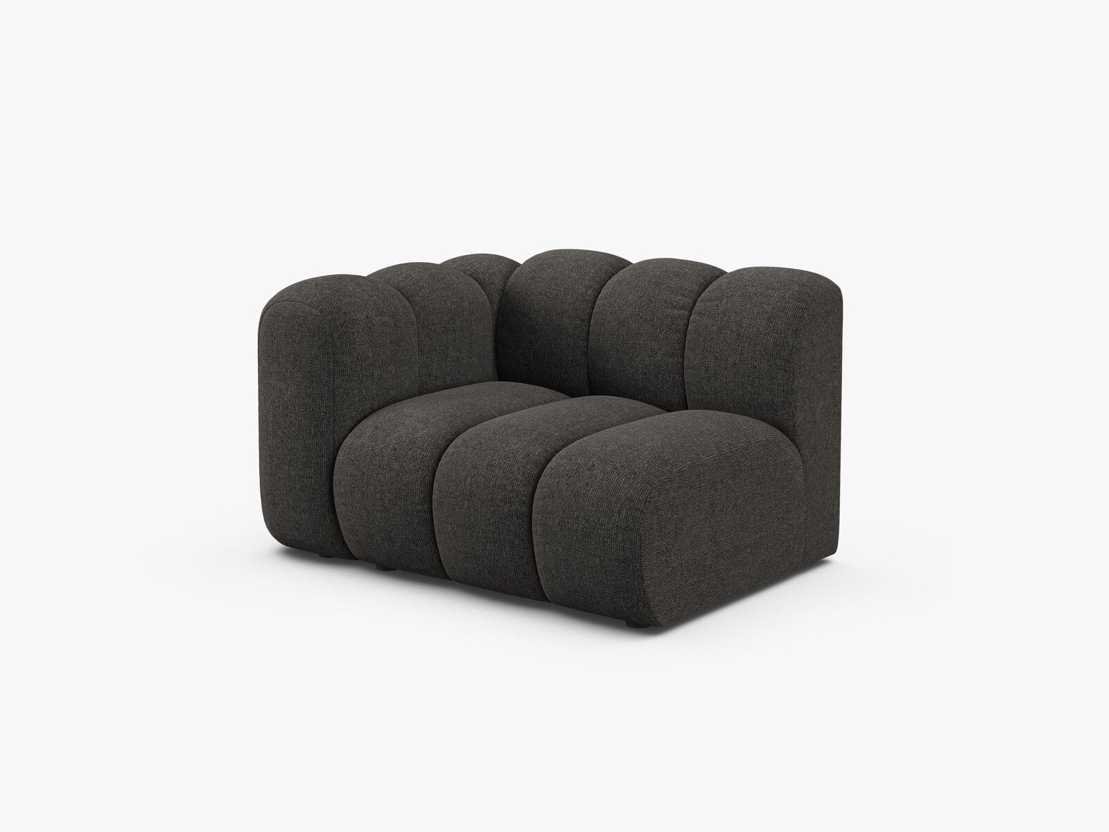 Micadoni Modul Lupine 1-Sitzer Links Chenille Eden Dunkelgrau