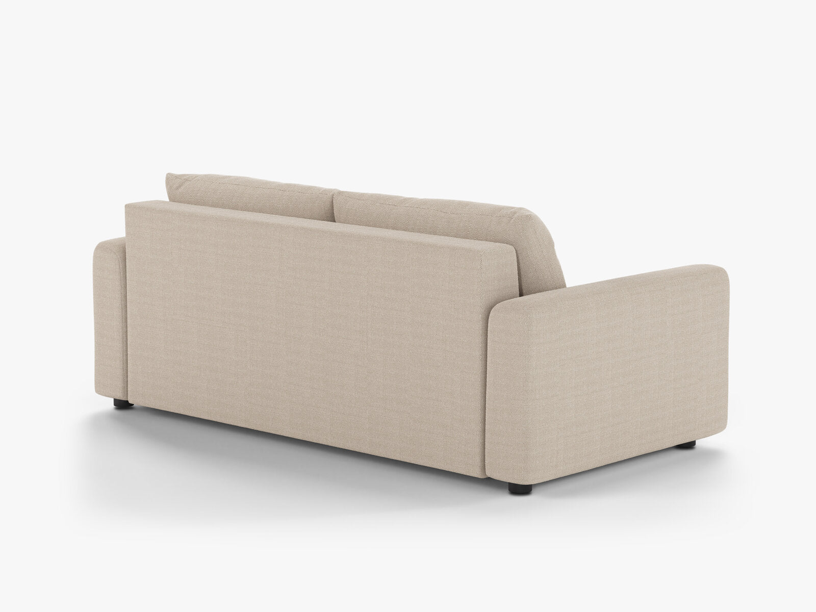 Micadoni Sofa mit Schlaffunktion David 3-Sitzer Strukturierter Stoff Babel Beige