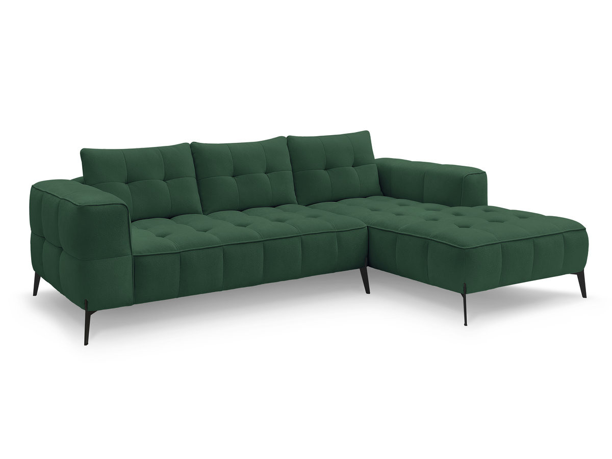 Bobochic Anis Ecksofa Strukturstoff Grün Ecke rechts