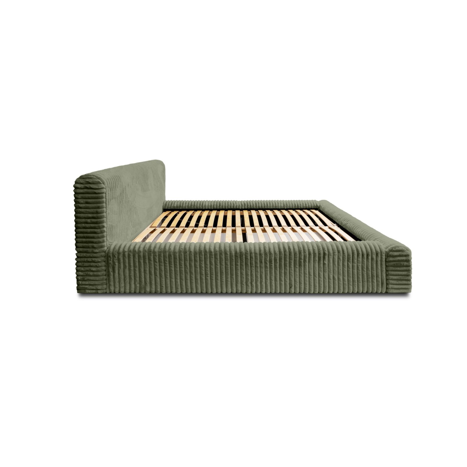 Polsterbett Miloa Softcord mit Fellstruktur 180x200 mit Holzrahmen Vito 77