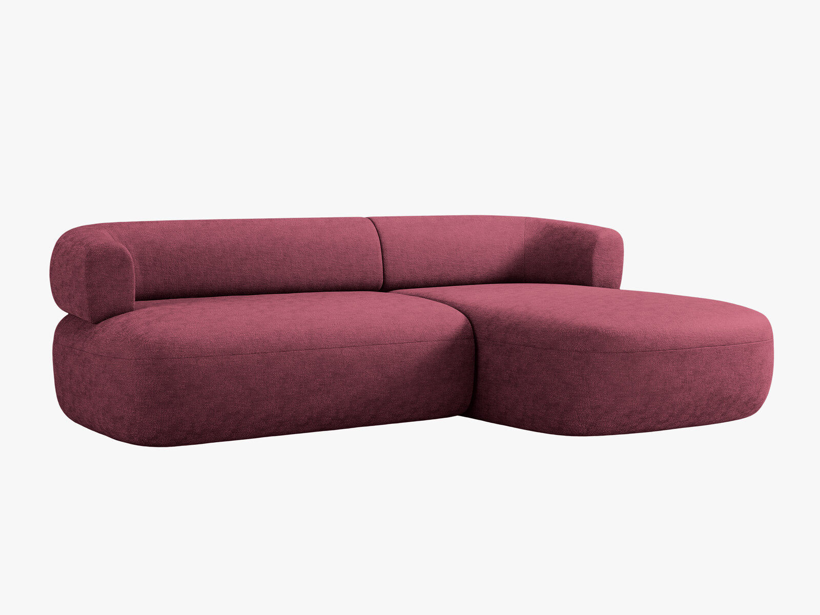 Micadoni 5-Sitzer Ecksofa Jenny Rechts Chenille Perfect Harmony Kirschbaum
