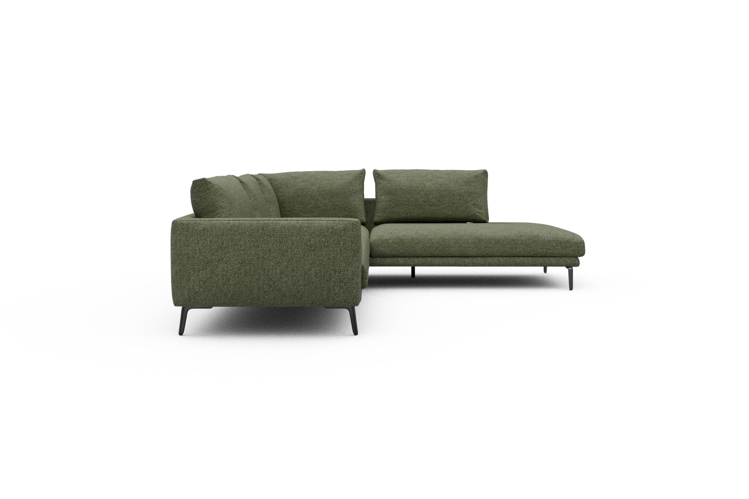 Ecksofa Karl Relax-Ecke rechts mit 2,5-Sitzer Carreno-Vivid-Green