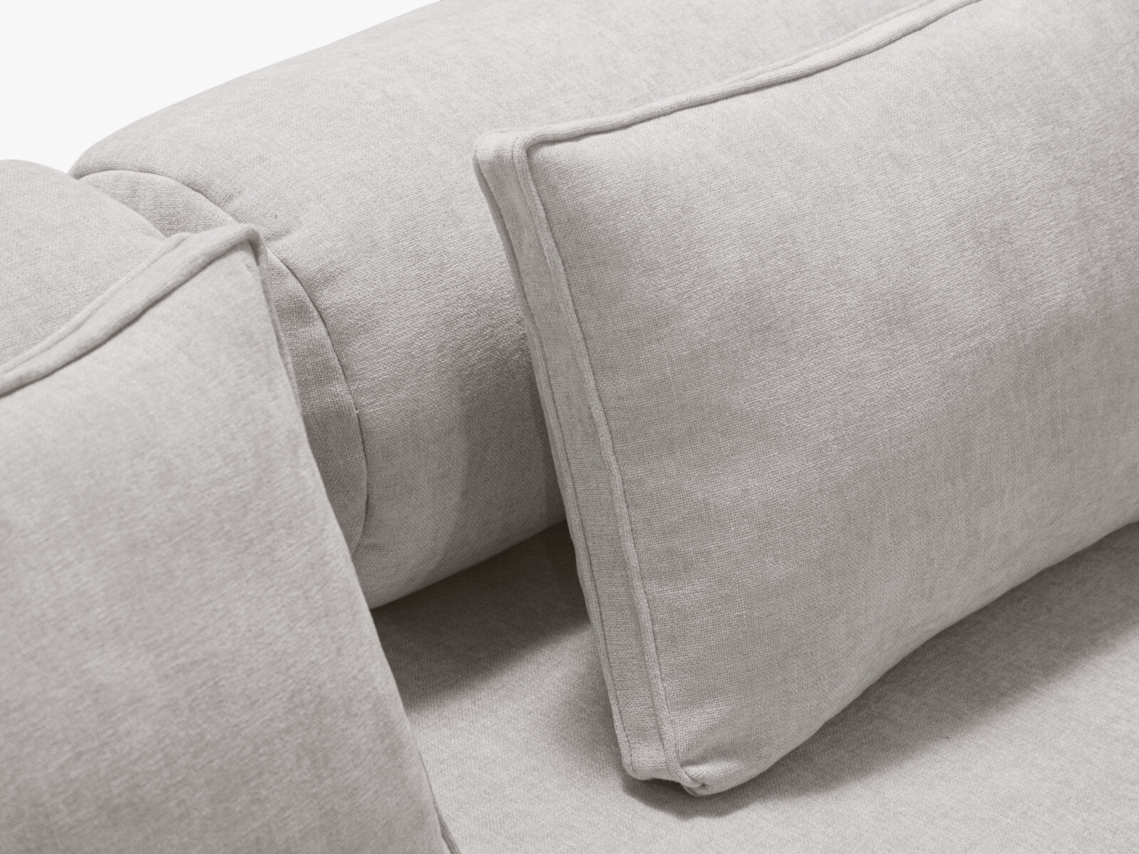 Micadoni Sofa Dreamy 3-Sitzer mit Schlaffunktion Strukturierter Stoff Liberty Hellgrau