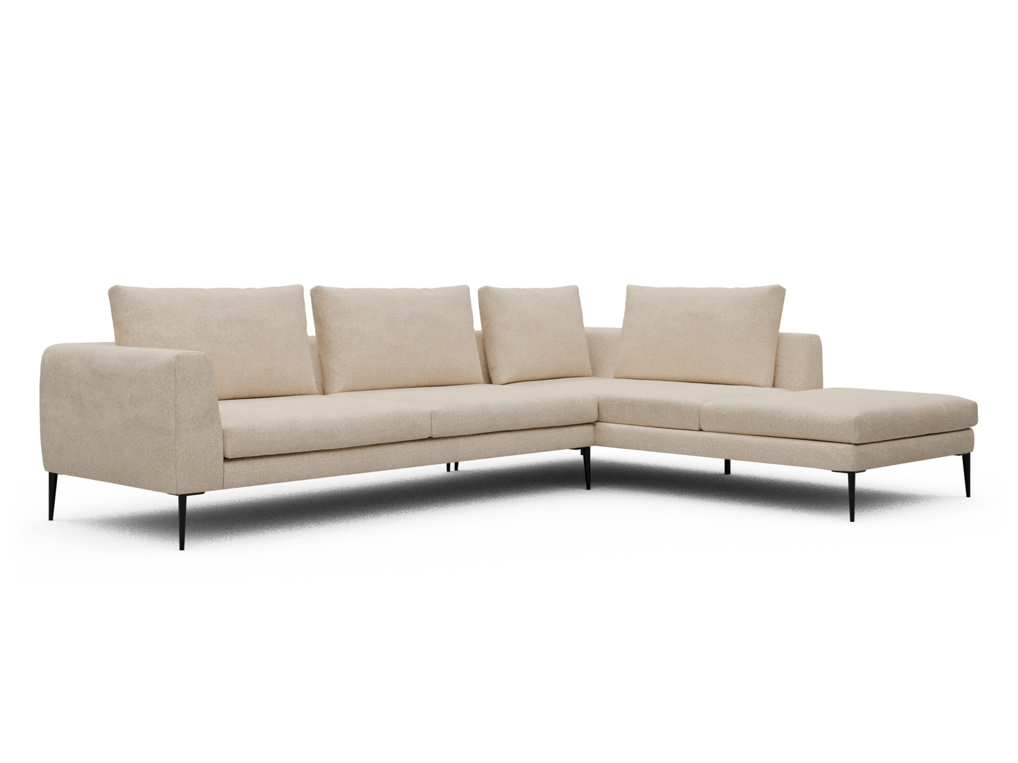 Skandi Home Ecksofa Paul Relax-Ecke rechts mit 3-Sitzer Casone-Natural-Beige moebelfaktor