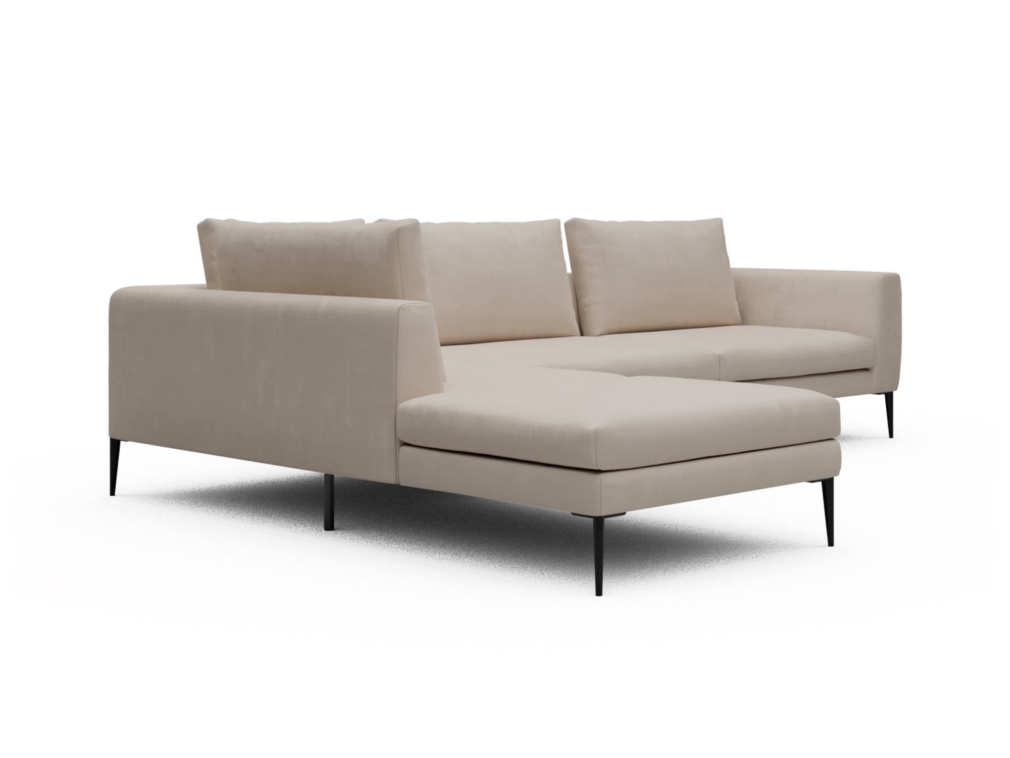 Skandi Home Ecksofa Paul Relax-Ecke links mit 3-Sitzer Cordufine-Off-White moebelfaktor