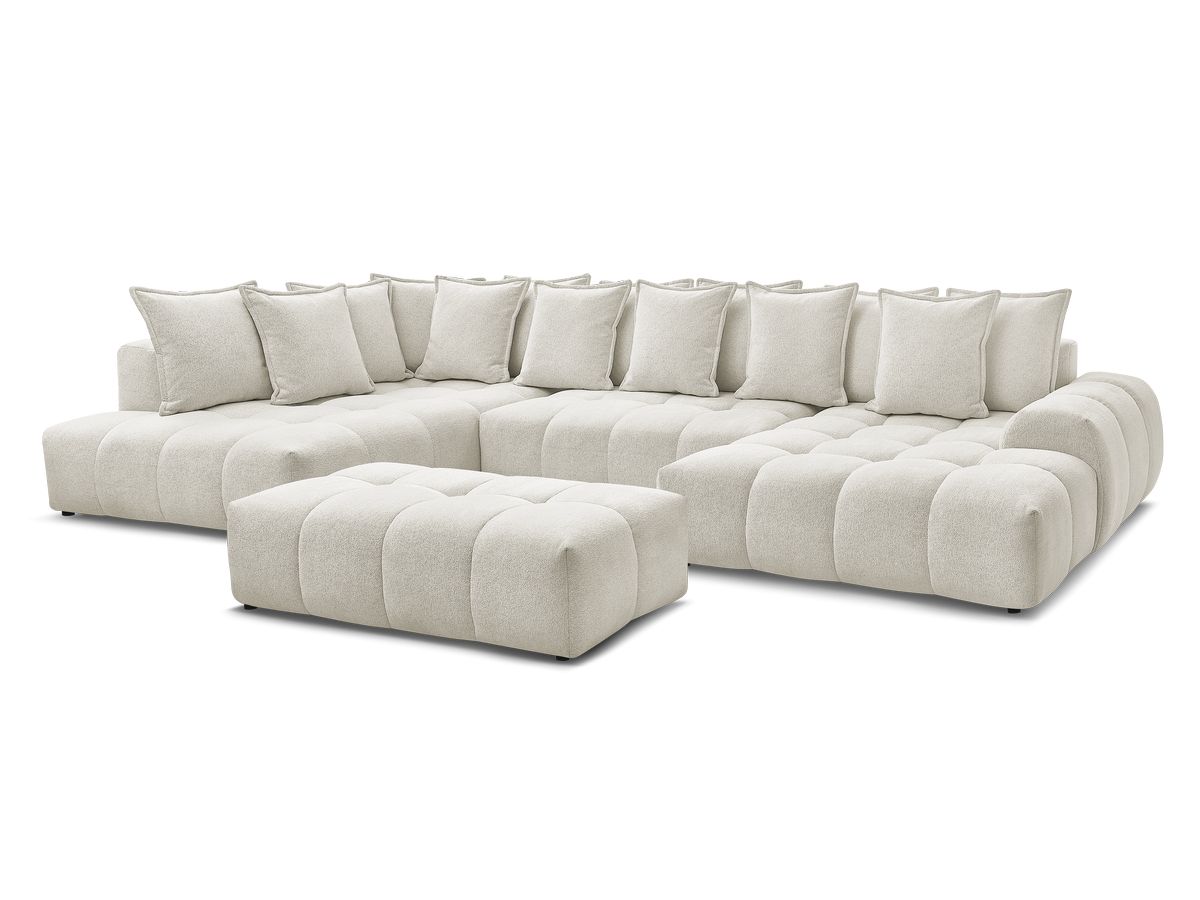 Bobochic Everest Wohnlandschaft mit Pouf, 14 Kissen
