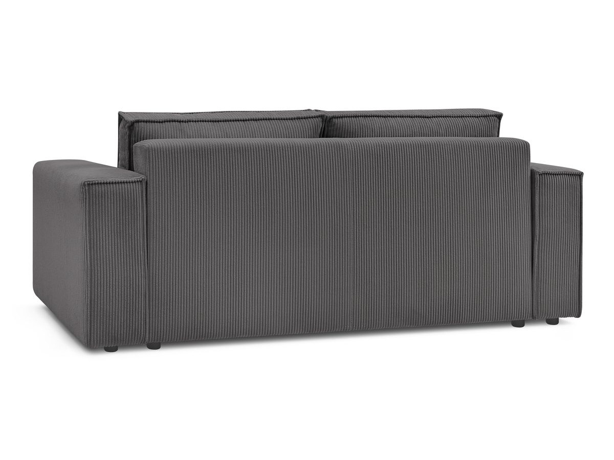 Bobochic Nihad Sofa 2-Sitzer Cordsamt Dunkelgrau