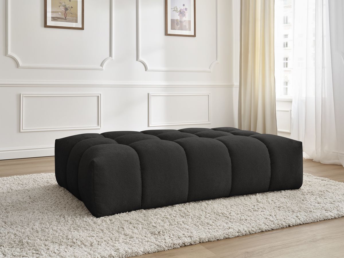 Bobochic Everest Pouf 166 × 100 cm Strukturstoff Schwarz