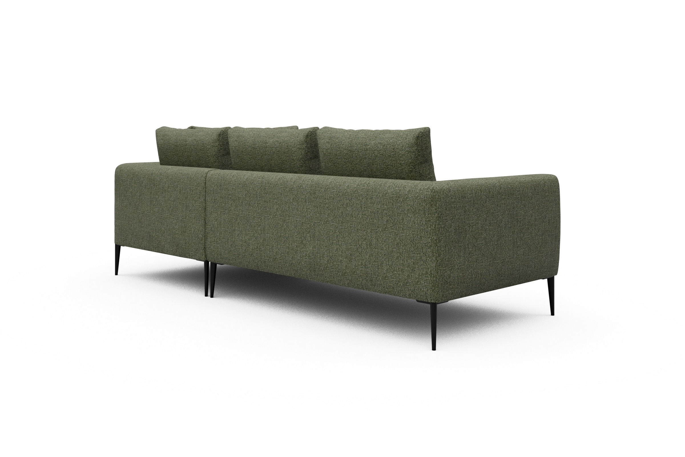 Ecksofa Paul Relax-Ecke rechts mit 2-Sitzer Carreno-Vivid-Green