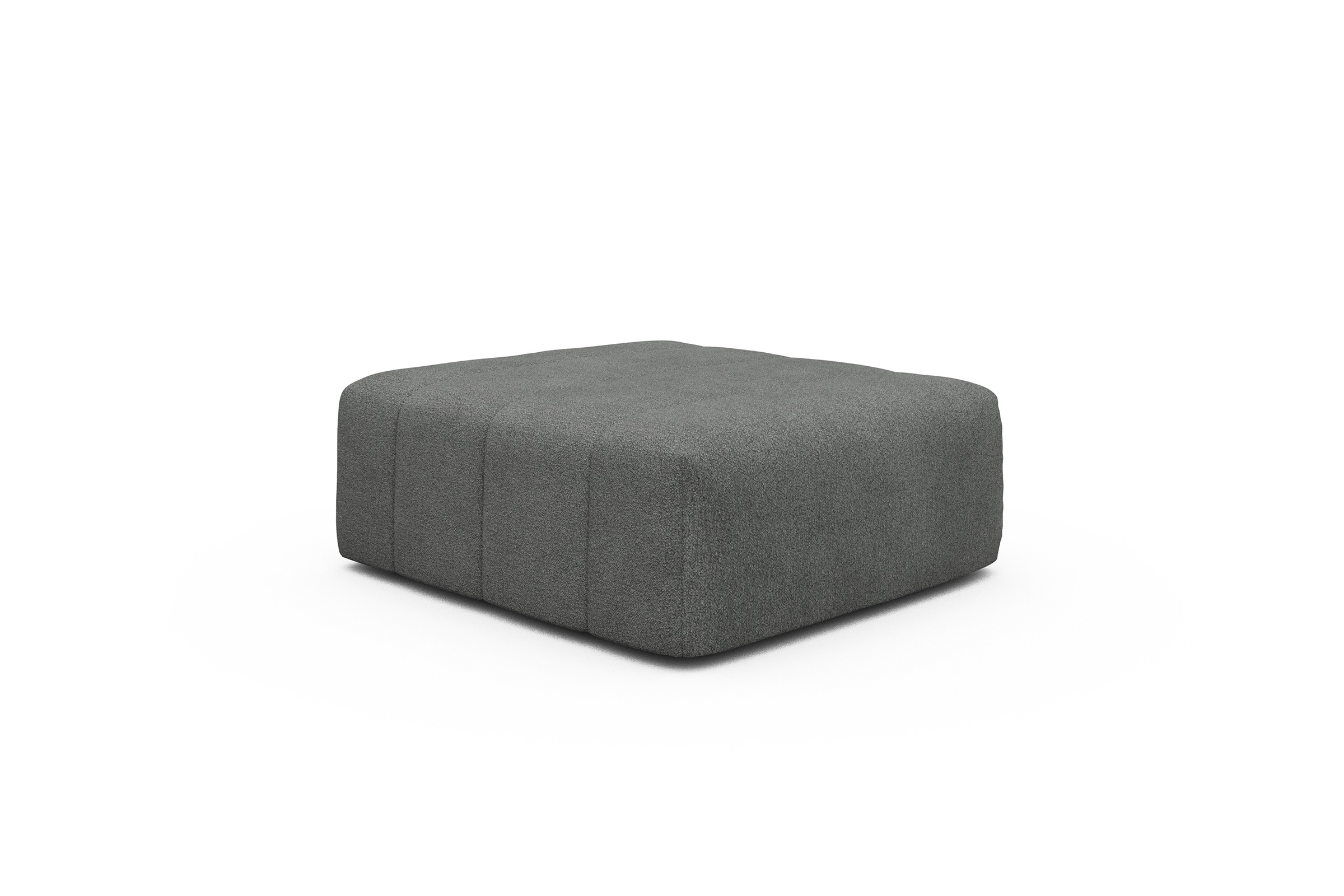 Sitzhocker Hugo Ottomane Boucle-Ash-Grey