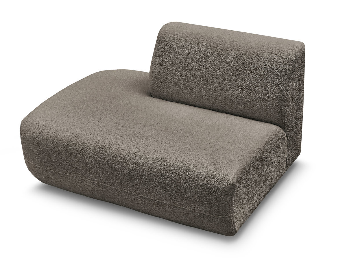 Bobochic Anda Sofamodul 2-Sitzer Chenille Taupe Ecke links