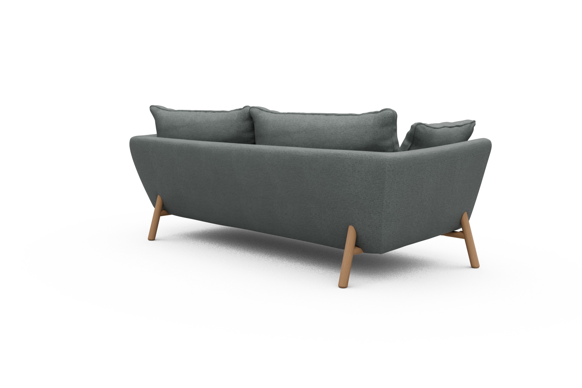 Sofa Emil PREMIUM 3-Sitzer Beinfarbe Eiche Natur Denari-Soft-Grey