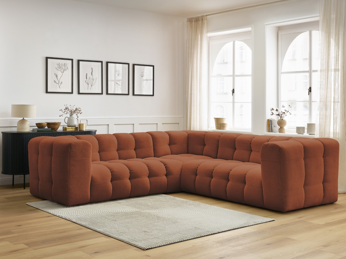 Bobochic Cloud Ecksofa 268 × 184 cm Stoff Orange