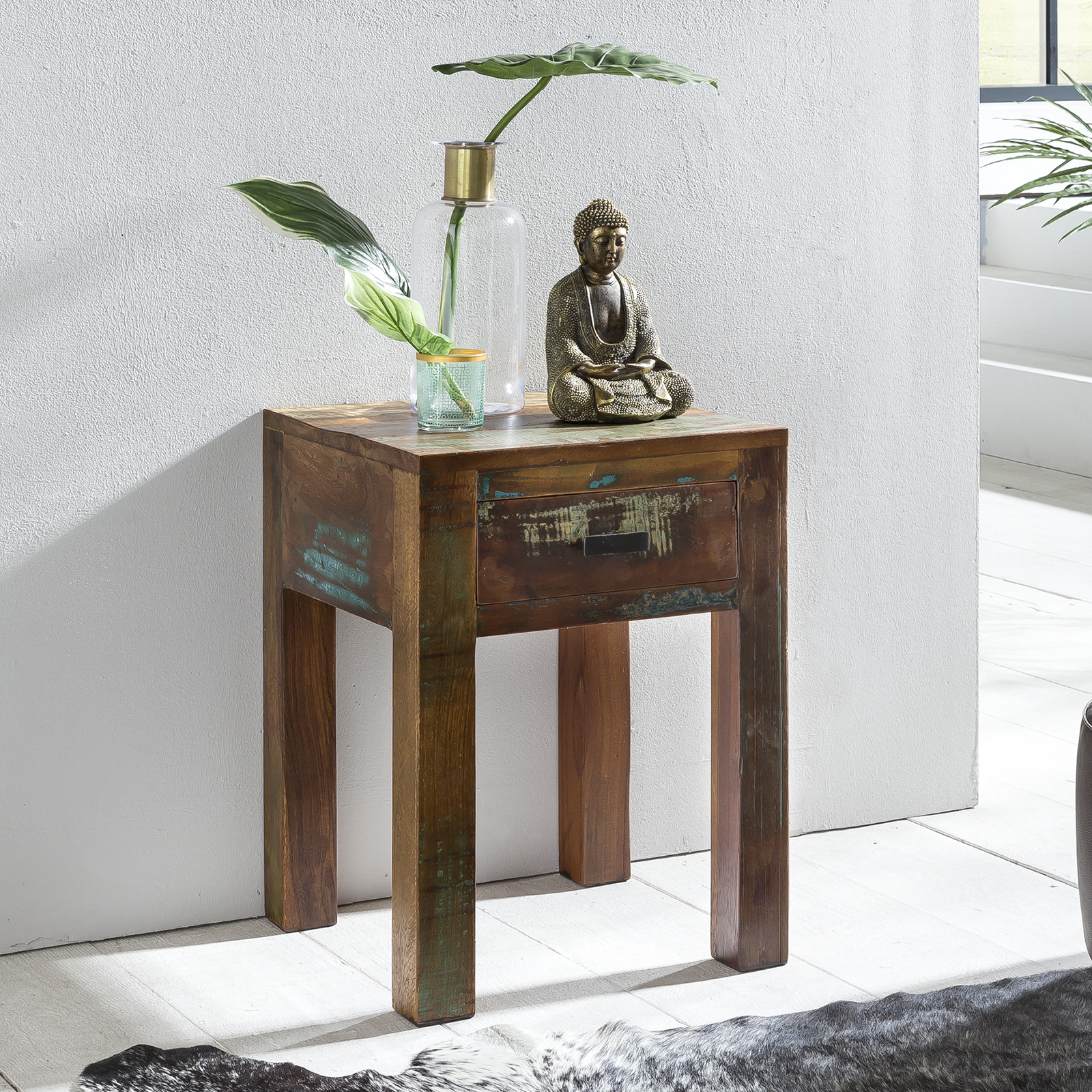 Nachttisch Kerteminde Mango Massivholz Braun 40 × 40 × 55 cm