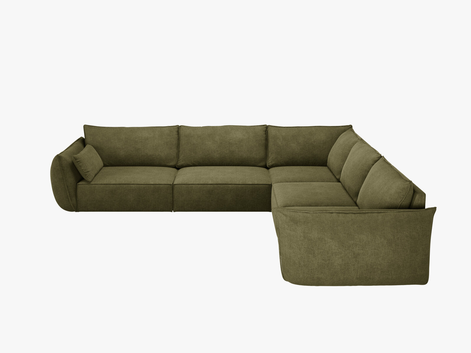 Micadoni Ecksofa Kaelle 7-Sitzer Chenille Over The Horizon Grün