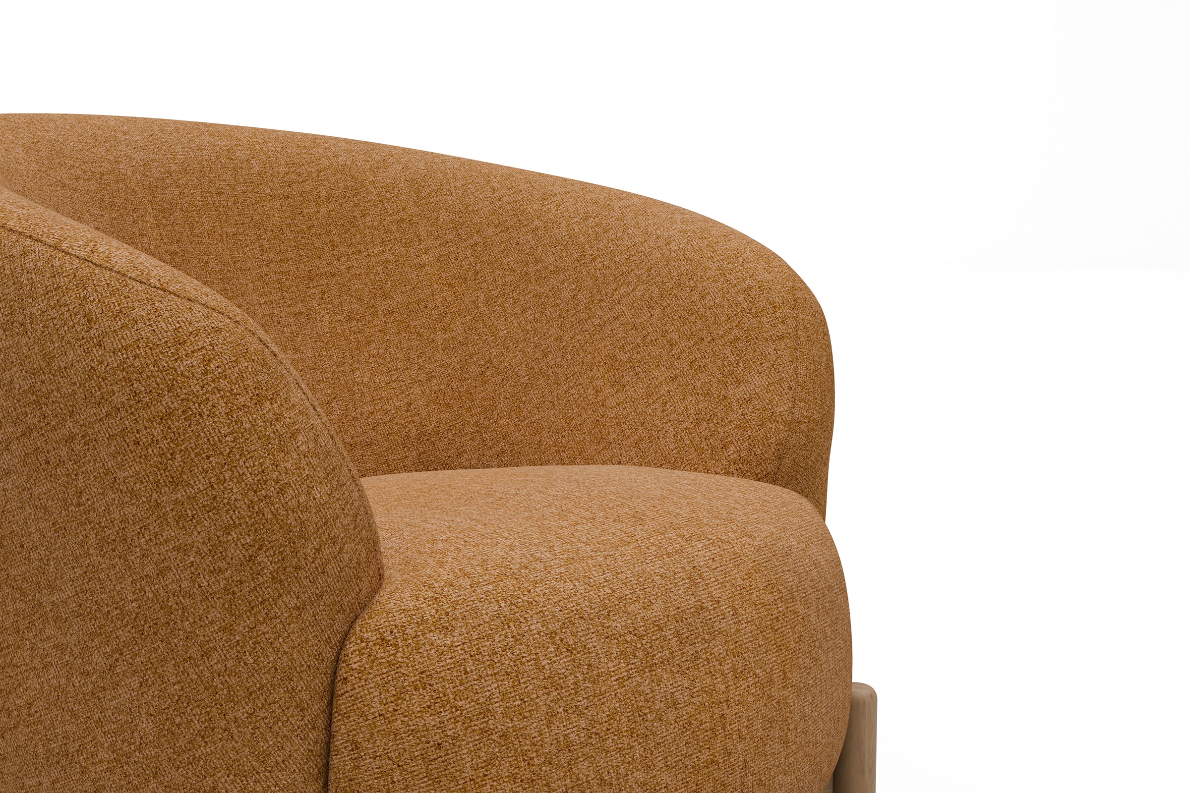 Sessel Ronda Holzbeine Eiche Natur Casone-Warm-Yellow