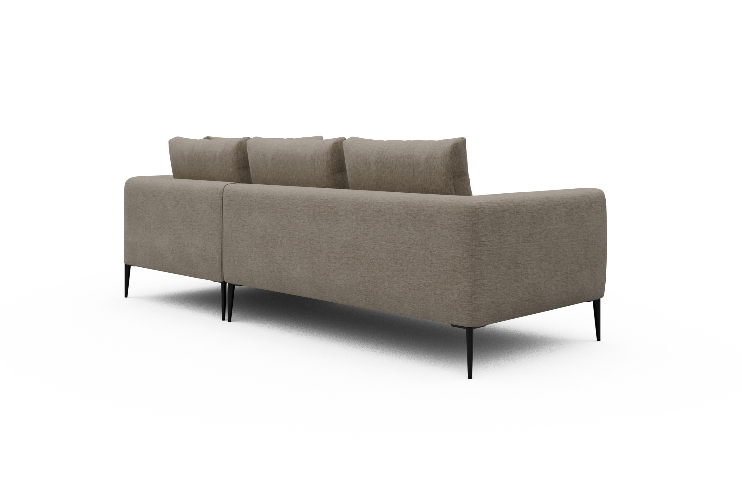 Ecksofa Paul Relax-Ecke rechts mit 2-Sitzer Smooth-Beige