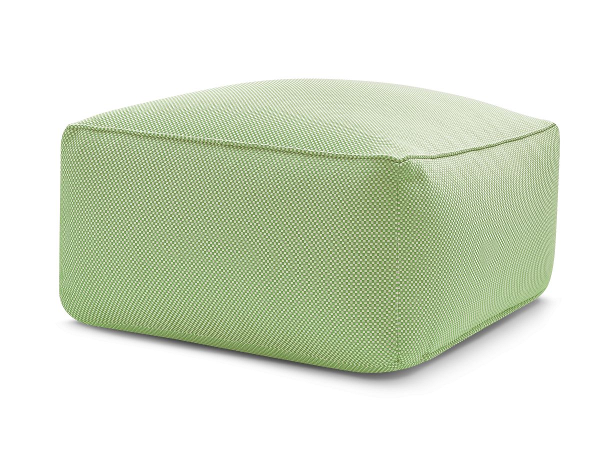Bobochic Riviera Pouf 80 × 80 cm Melange-Stoff Grün