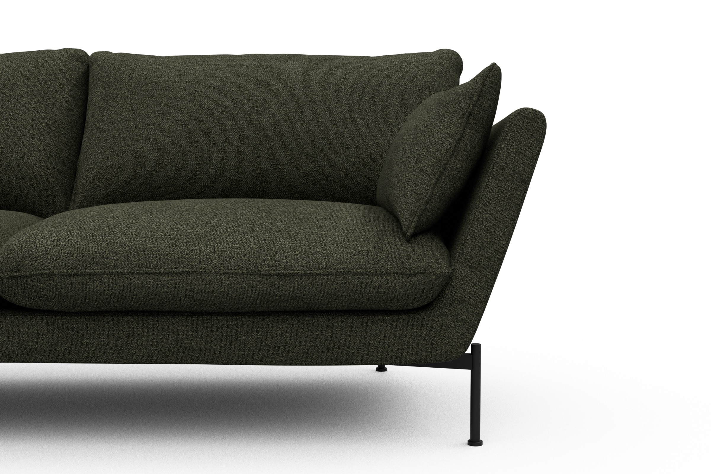 Sofa Anton 2-Sitzer Boucle-Forest-Green