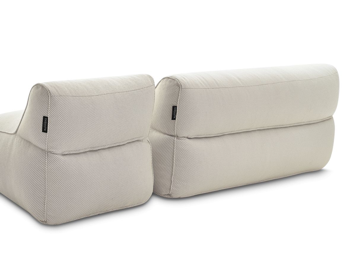 Bobochic Riviera Gartensofa 4-Sitzer Melange-Stoff Beige