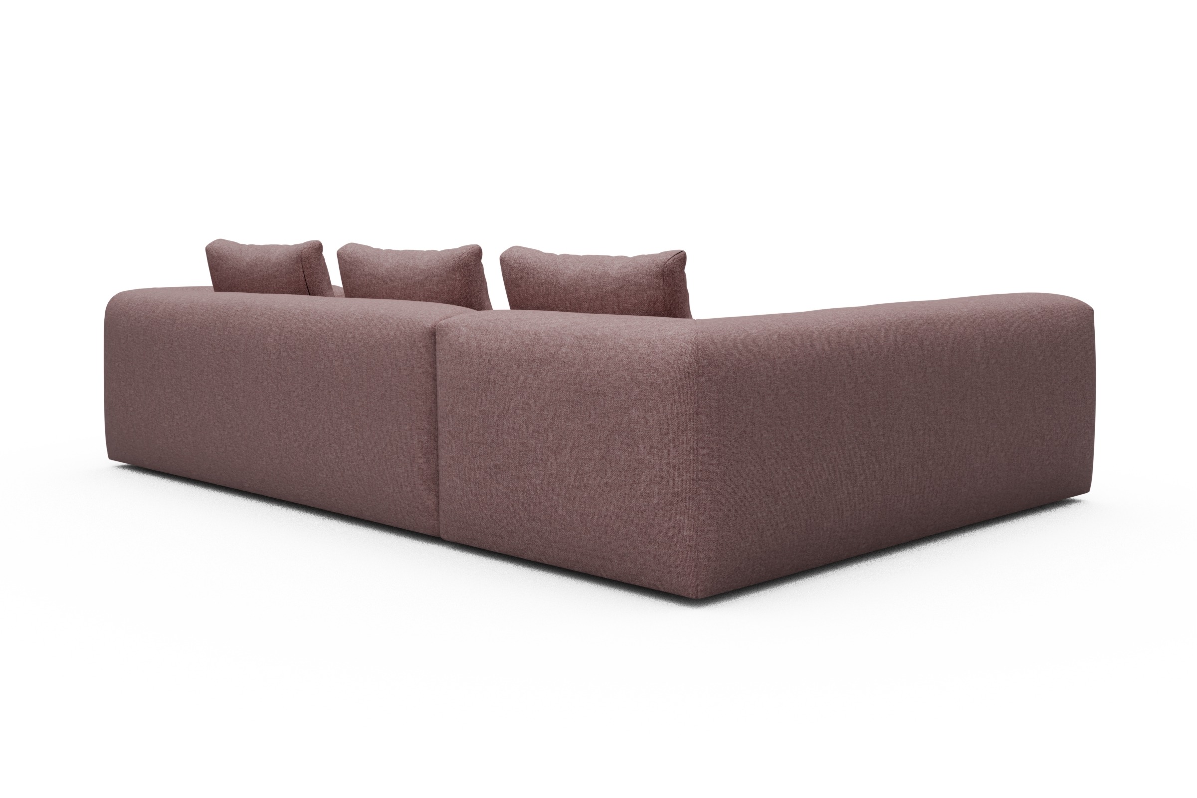 Ecksofa Fred 2x 2,5-Sitzer links offen Sama-Flamingo