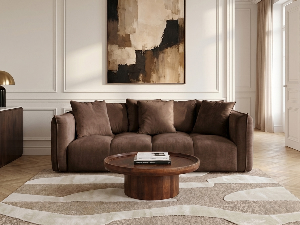 Bobochic Harlem Sofa 3-Sitzer Stoff Braun