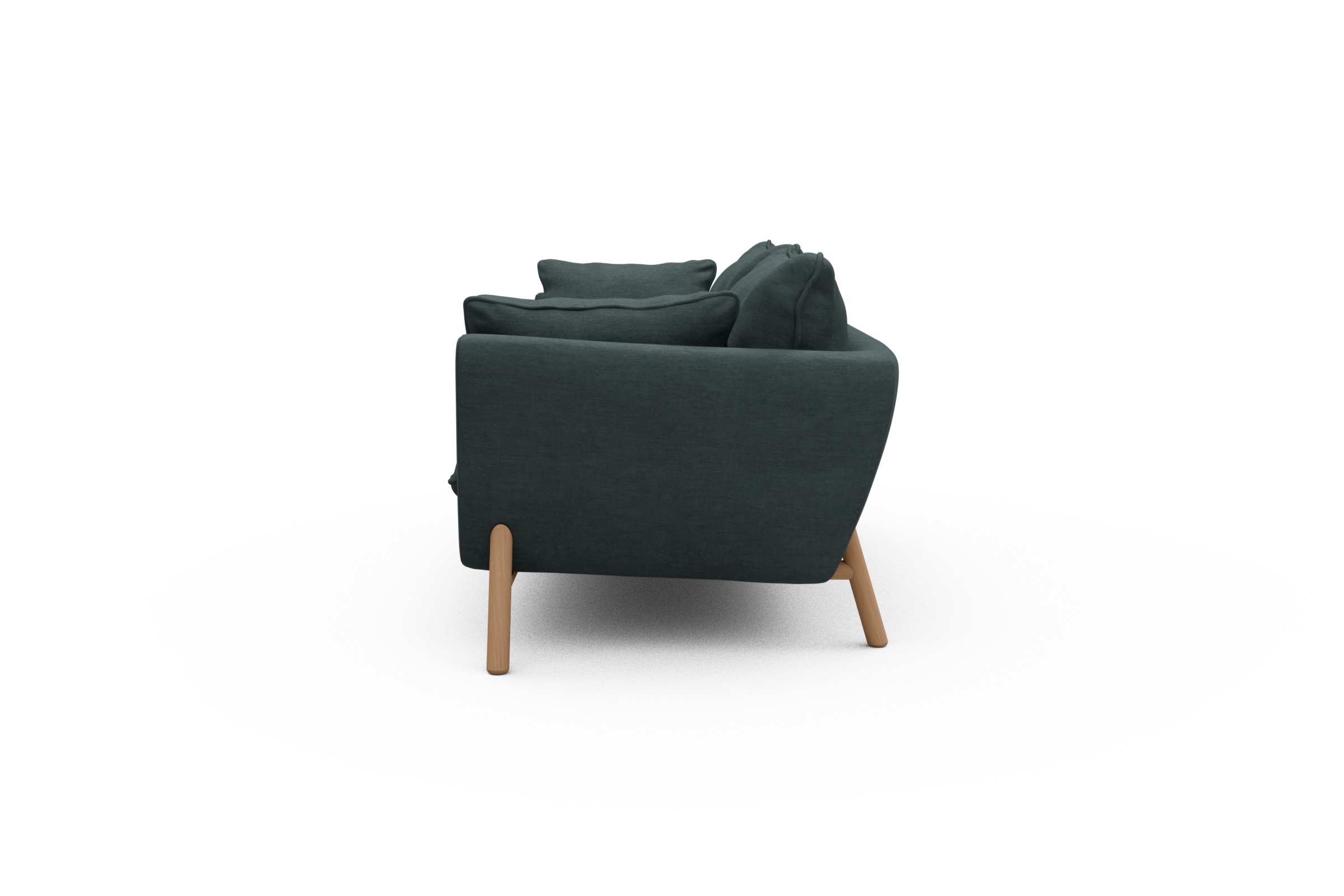 Sofa Emil PREMIUM 2-Sitzer Beinfarbe Eiche Natur Vivus-Blue