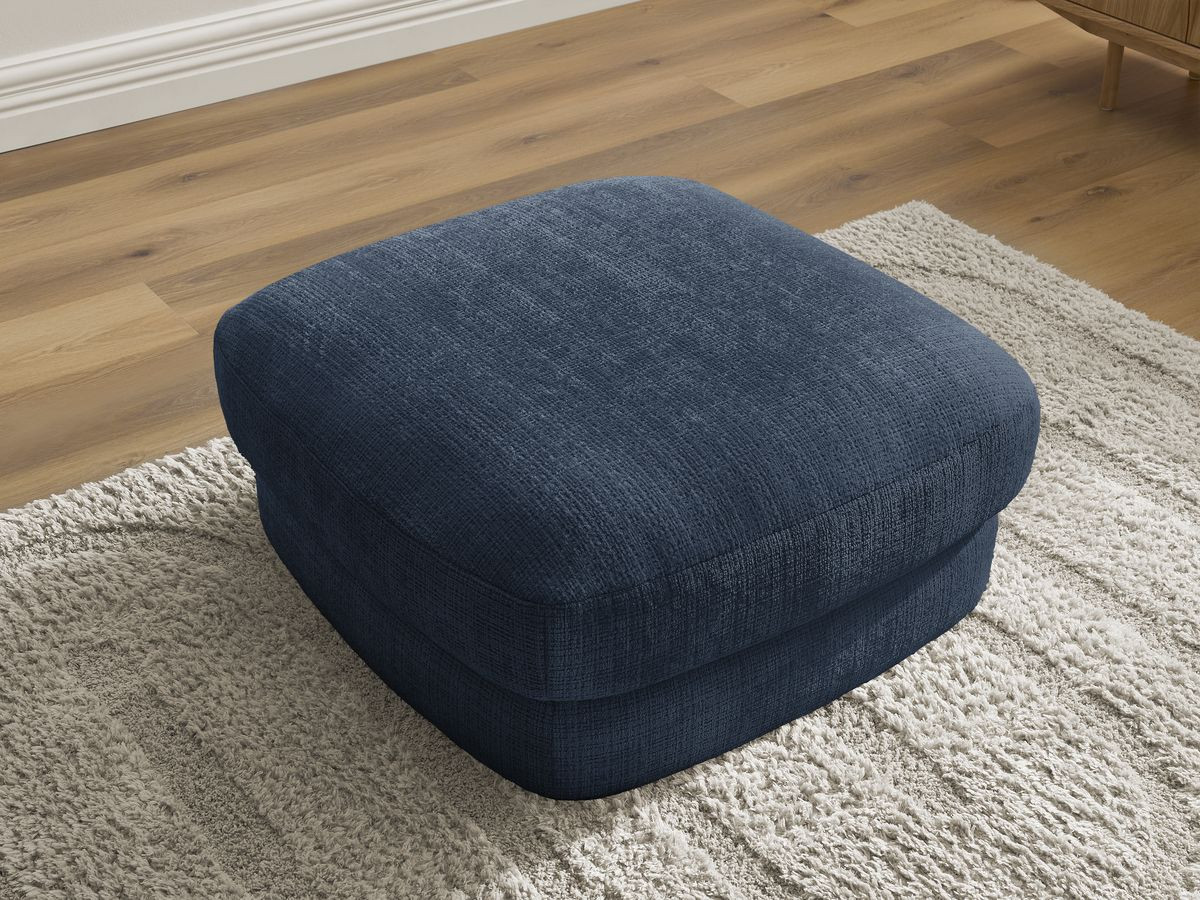 Bobochic Leonore Pouf Strukturstoff Dunkelblau