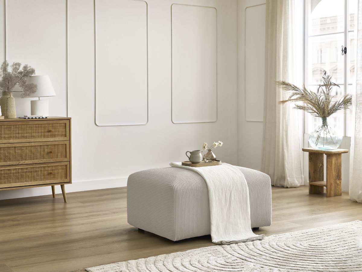 Bobochic Tina Pouf Cordsamt Beige
