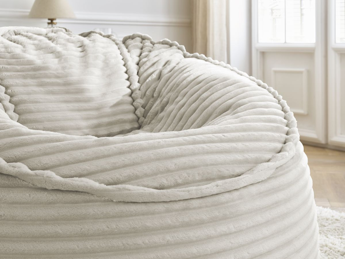 Bobochic Socrate Pouf Breitcord weich Beige