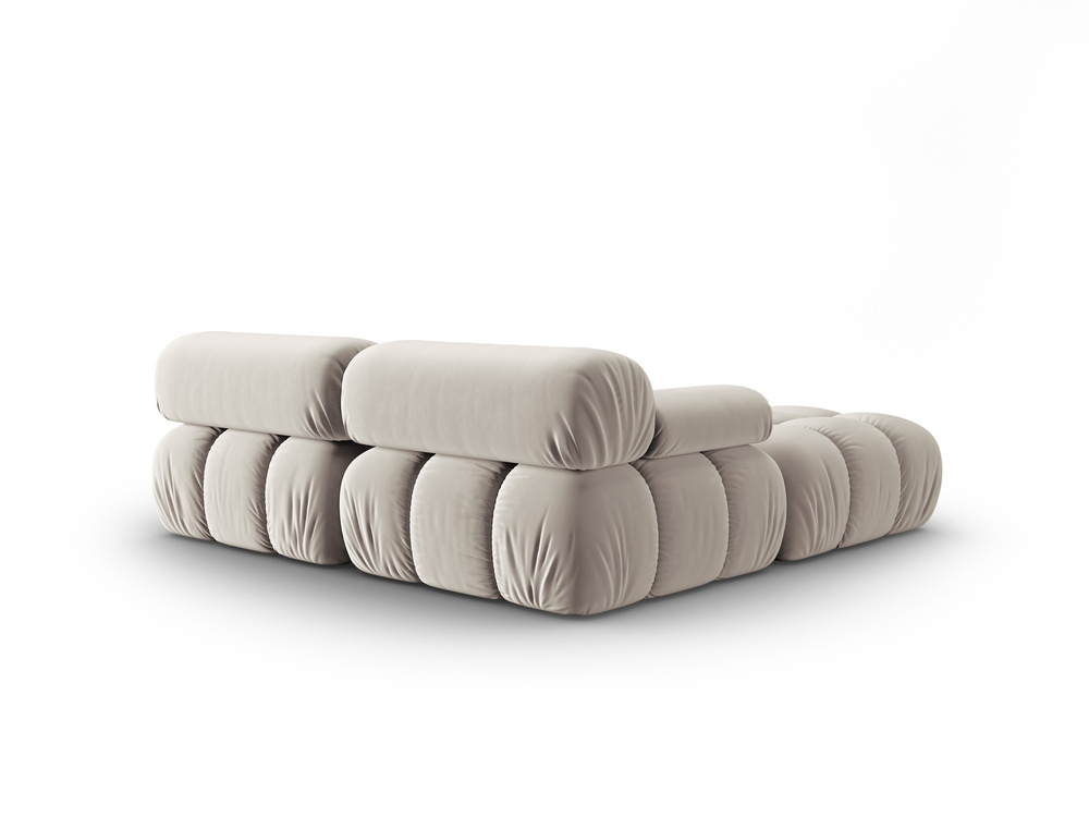 Cosmopolitan Design Modulares Ecksofa Cortina 3-Sitzer Samt Bluvel Dunkelbeige