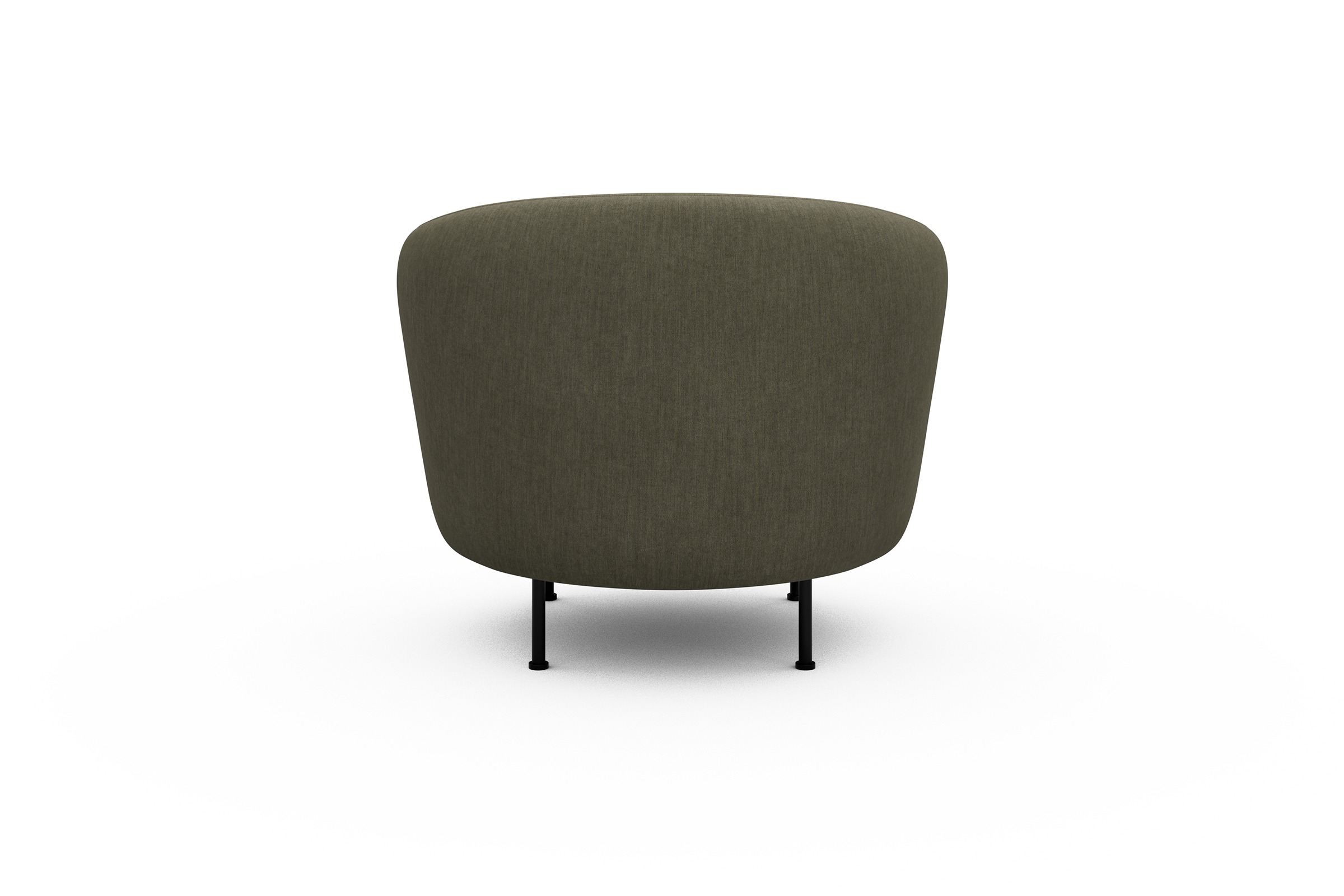 Sessel Ronda Metallbeine Schwarz Vivus-Dusty-Olive