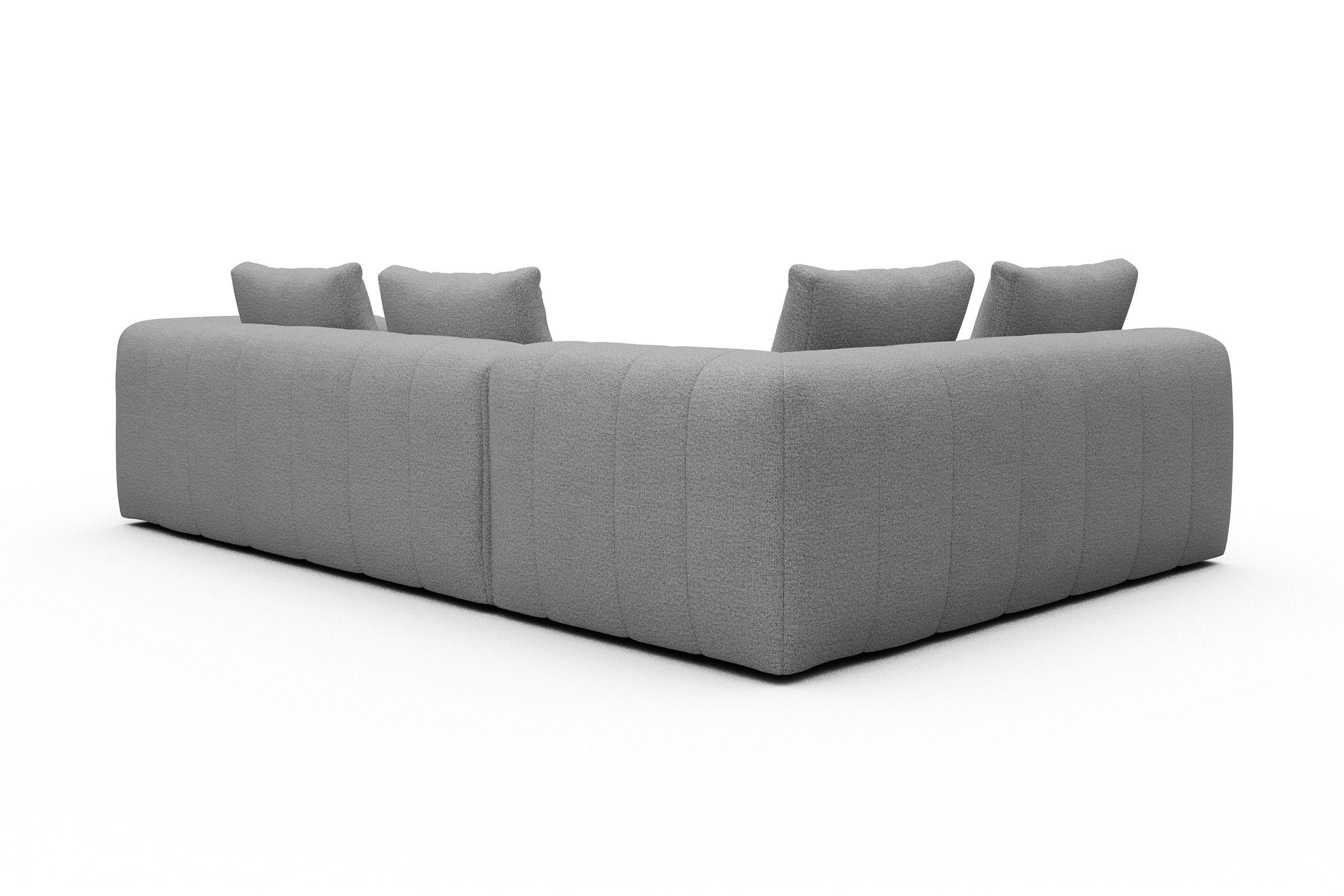 Ecksofa Hugo 2x 2,5-Sitzer Armlehne rechts Sama-Grey