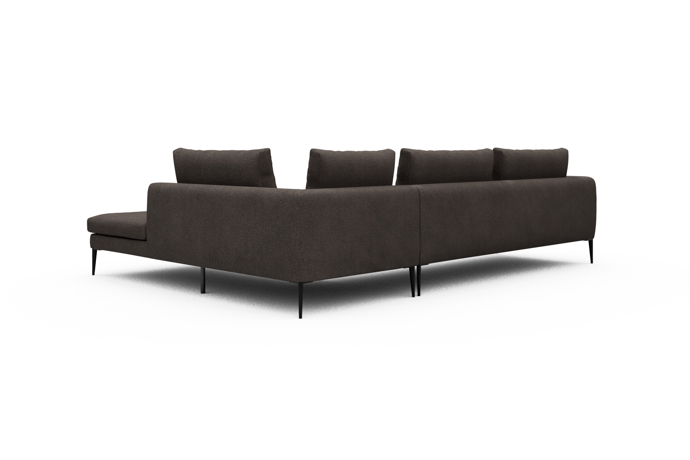 Ecksofa Paul Relax-Ecke links mit 3-Sitzer Boucle-Taupe