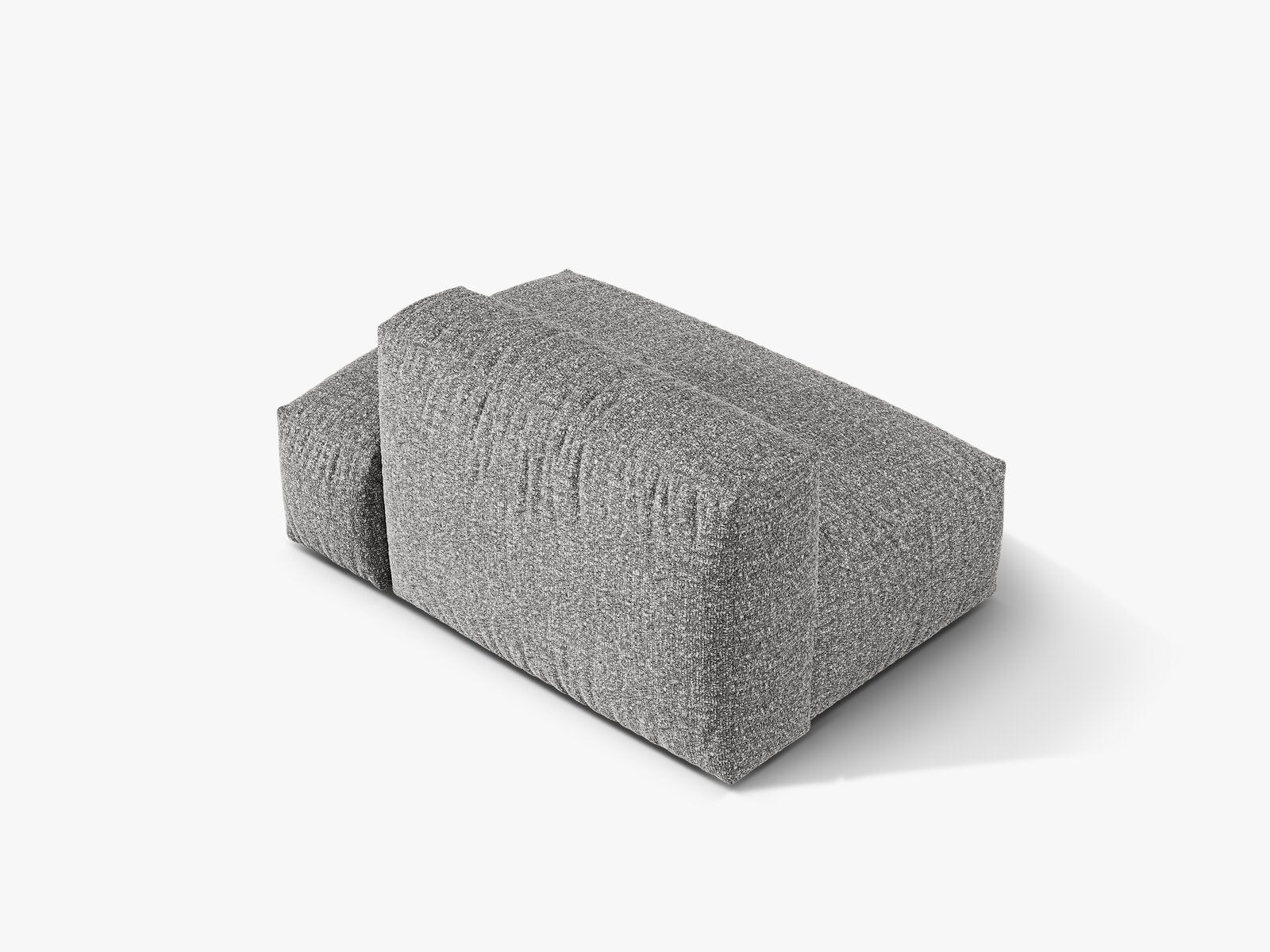 Micadoni Ecksofa-Modul Martina 1-Sitzer Rechts Boucle Monet Graphit
