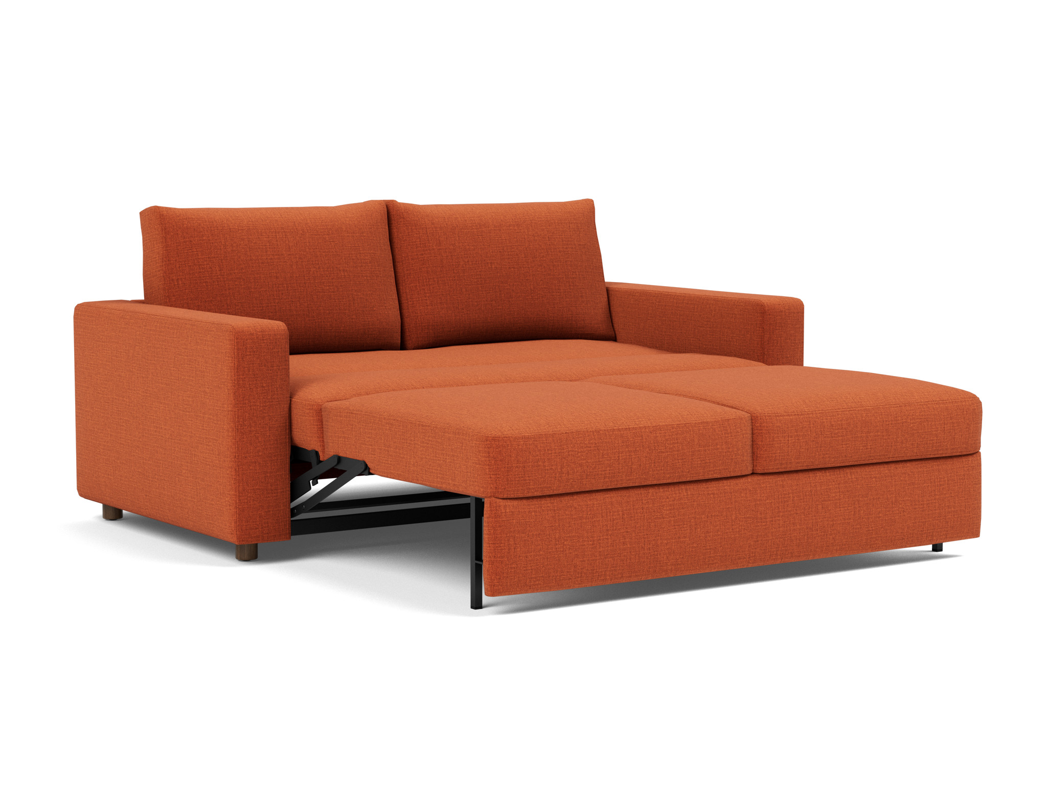 Schlafsofa Neah mit Standard-Armlehnen 160 Chenille Esina 412-Rust-Orange