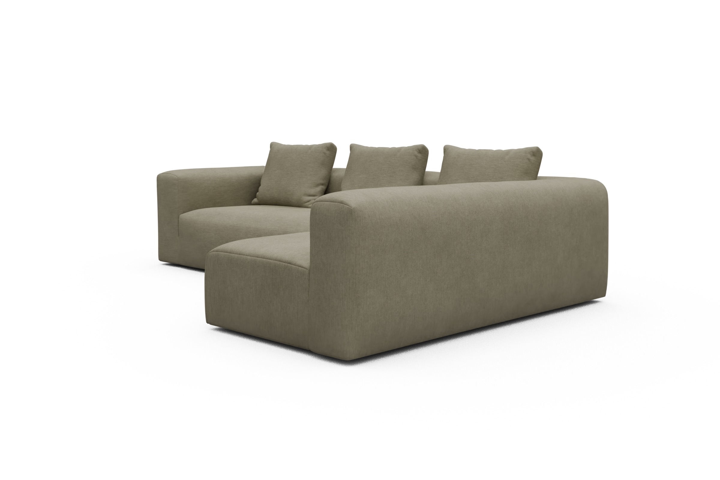 Ecksofa Fred 2x 2,5-Sitzer rechts offen Vivus-Dusty-Sand