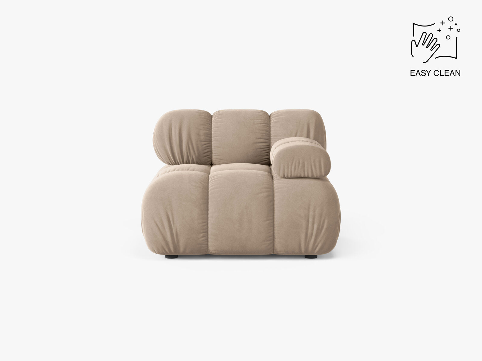 Micadoni Eckmodul Bellis Samt Venus Beige Rechts